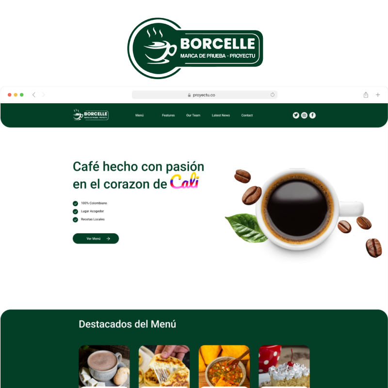 Ejemplo De Sitio Web Para Cafetería
