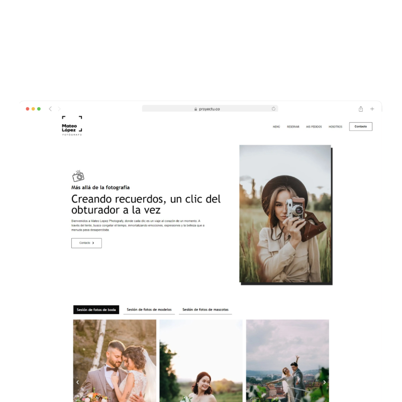 Ejemplo Sitio Web De Fotógrafo
