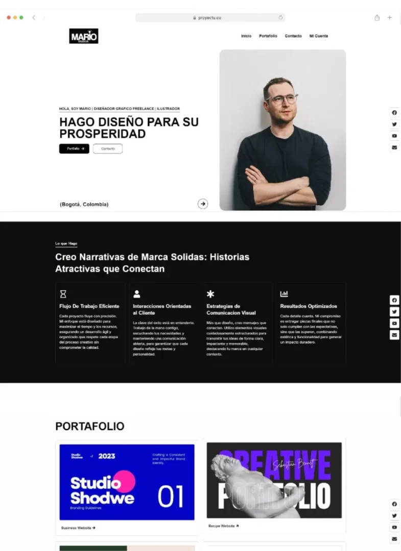 Ejemplo de Sitio Web Portafolio