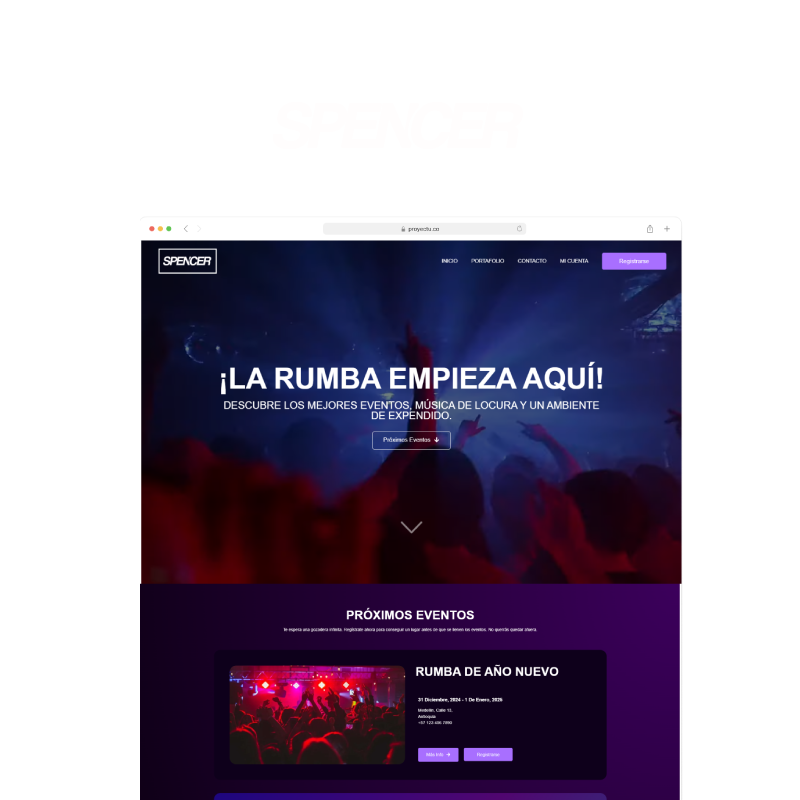 Ejemplo Sitio Web Club Nocturno